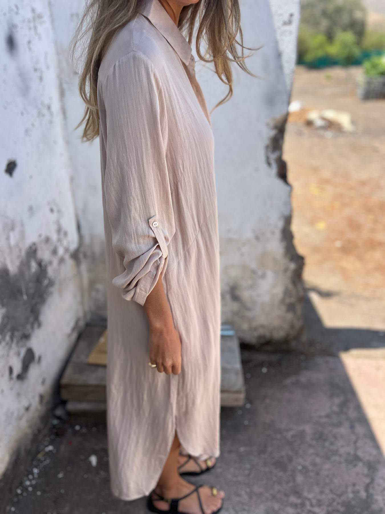 Sofia | Casual Linen Nightgown Dress