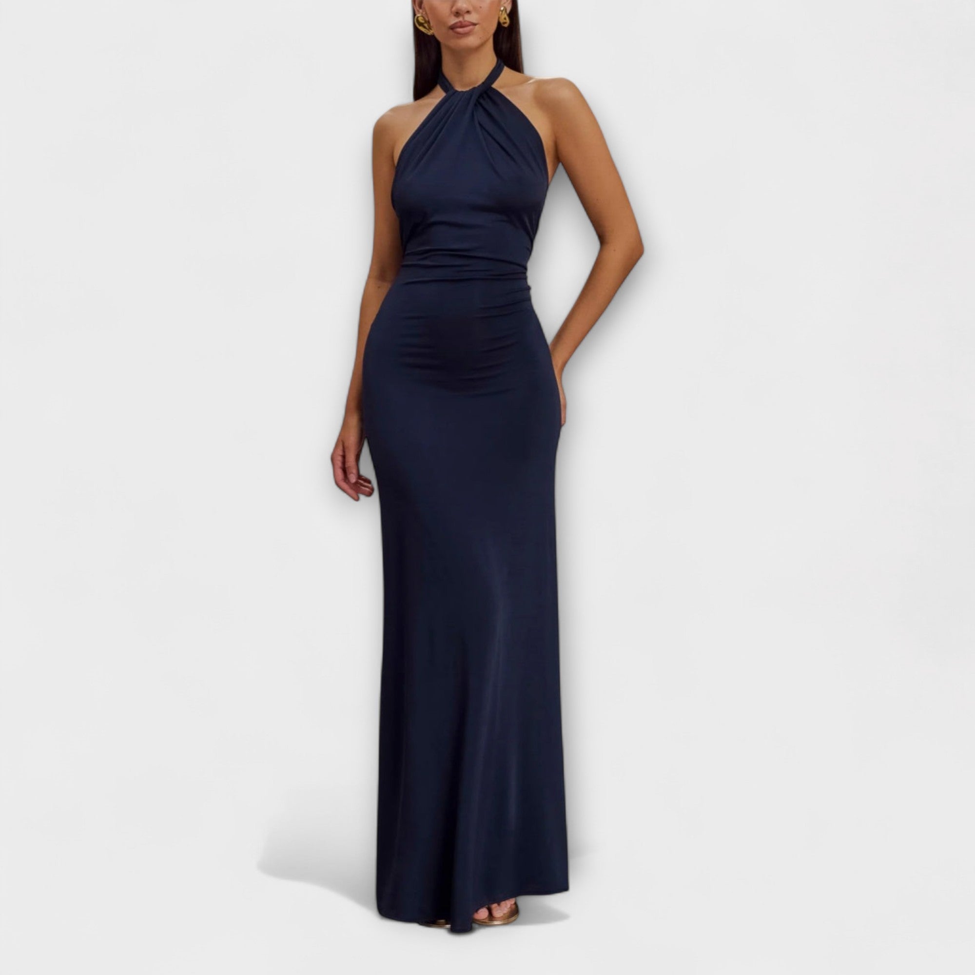 Laguna™ | Halter Neck Maxi Slinky Dress