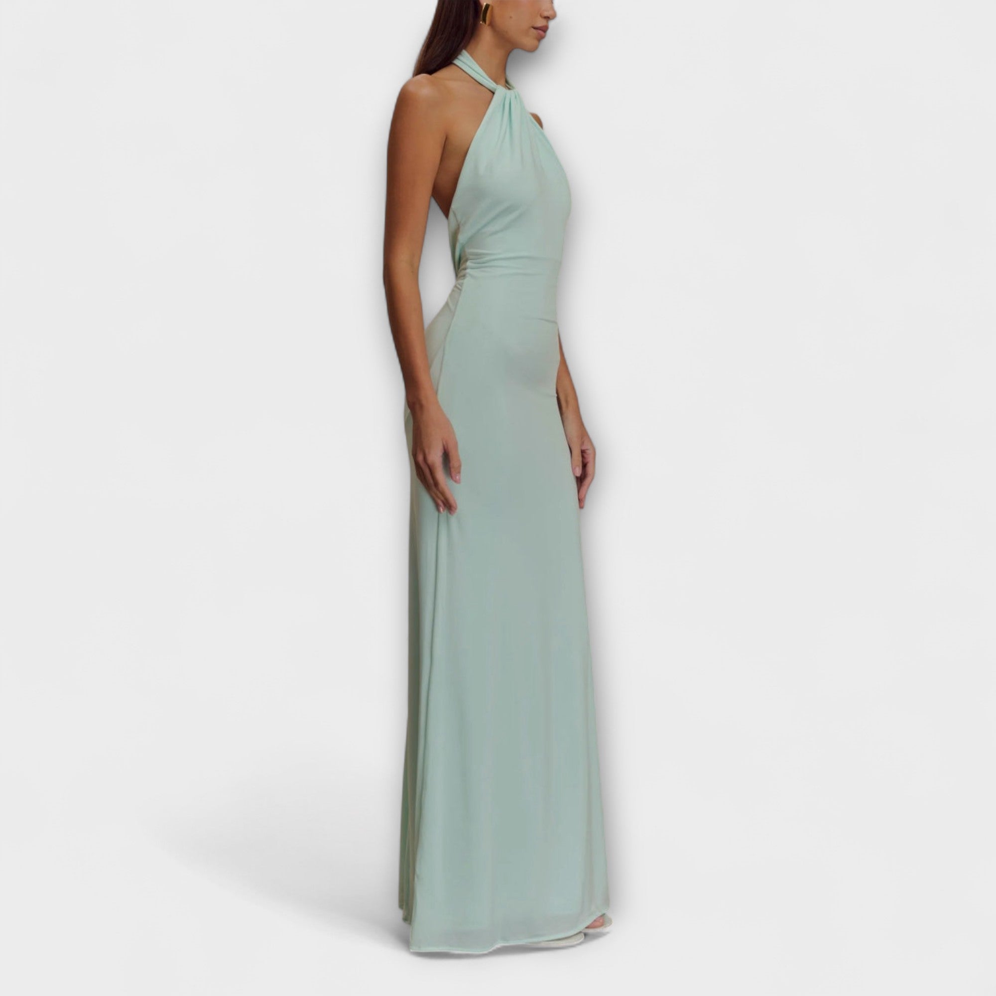 Laguna™ | Halter Neck Maxi Slinky Dress