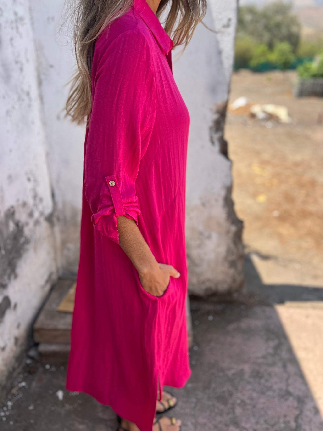Sofia | Casual Linen Nightgown Dress