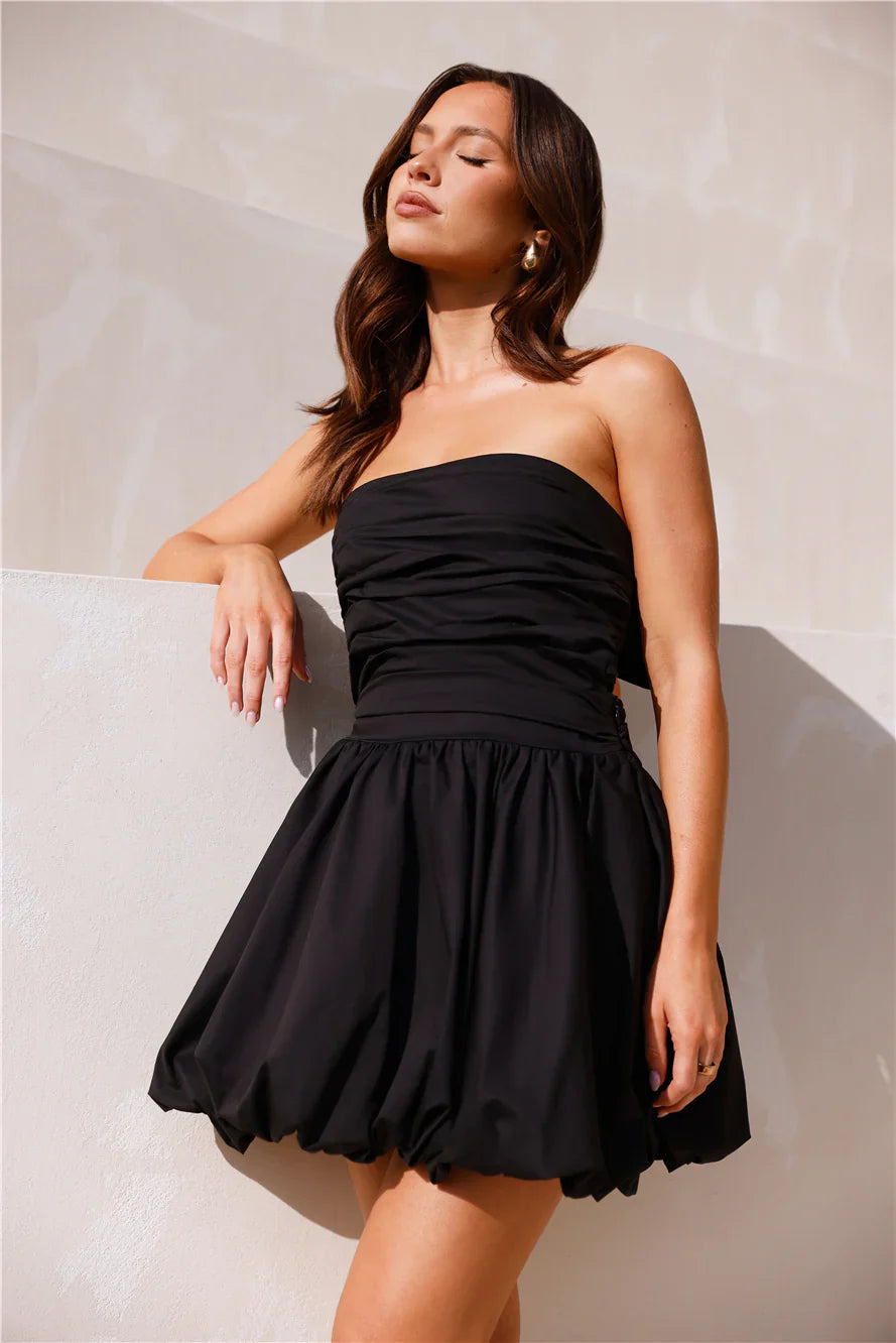 Colette – Pleated Strapless Mini Dress