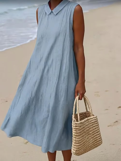 Beach dress with collar