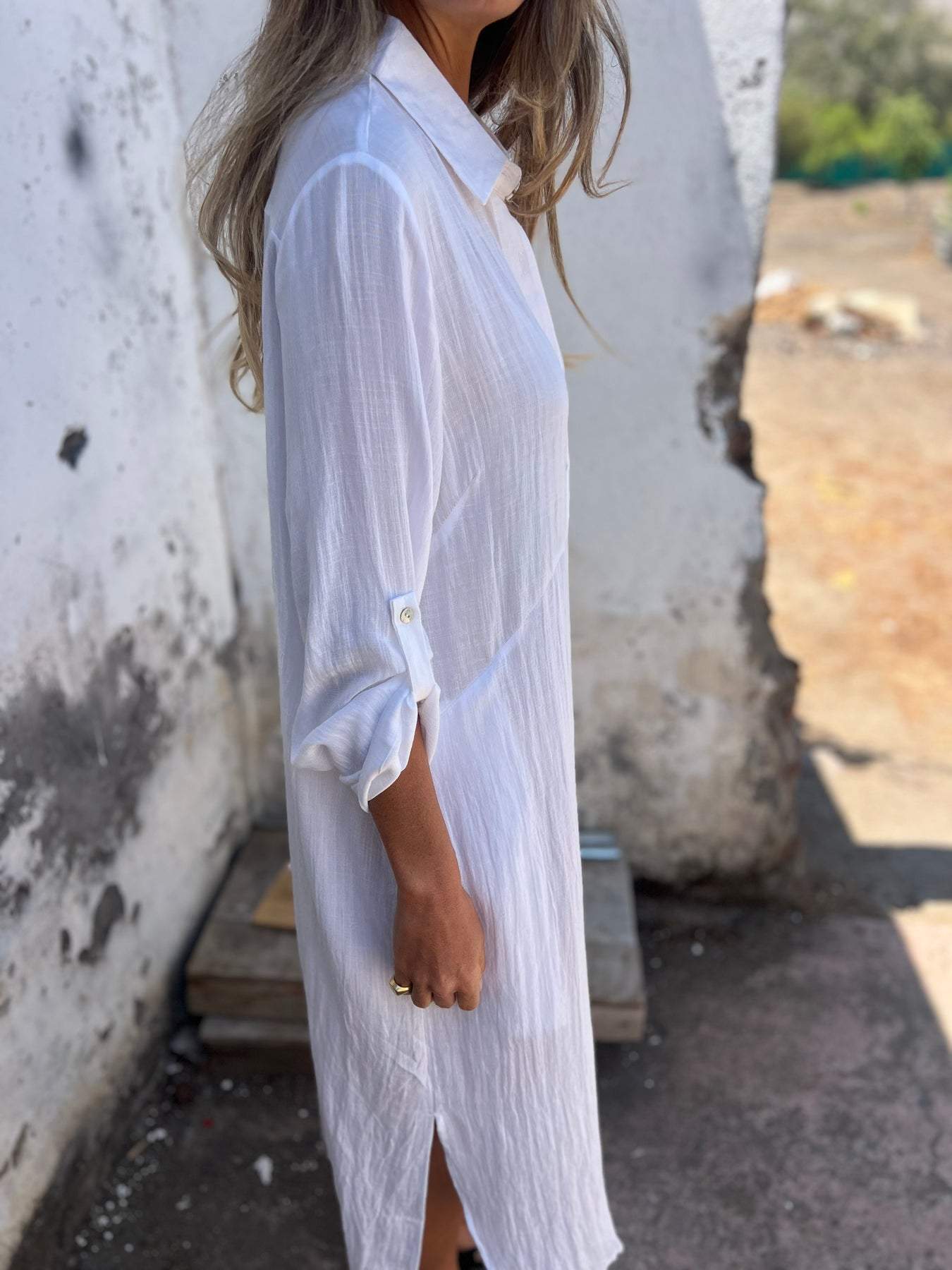 Sofia | Casual Linen Nightgown Dress