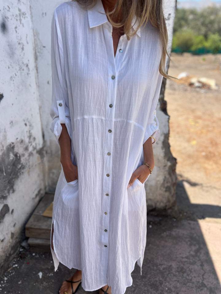 Sofia | Casual Linen Nightgown Dress
