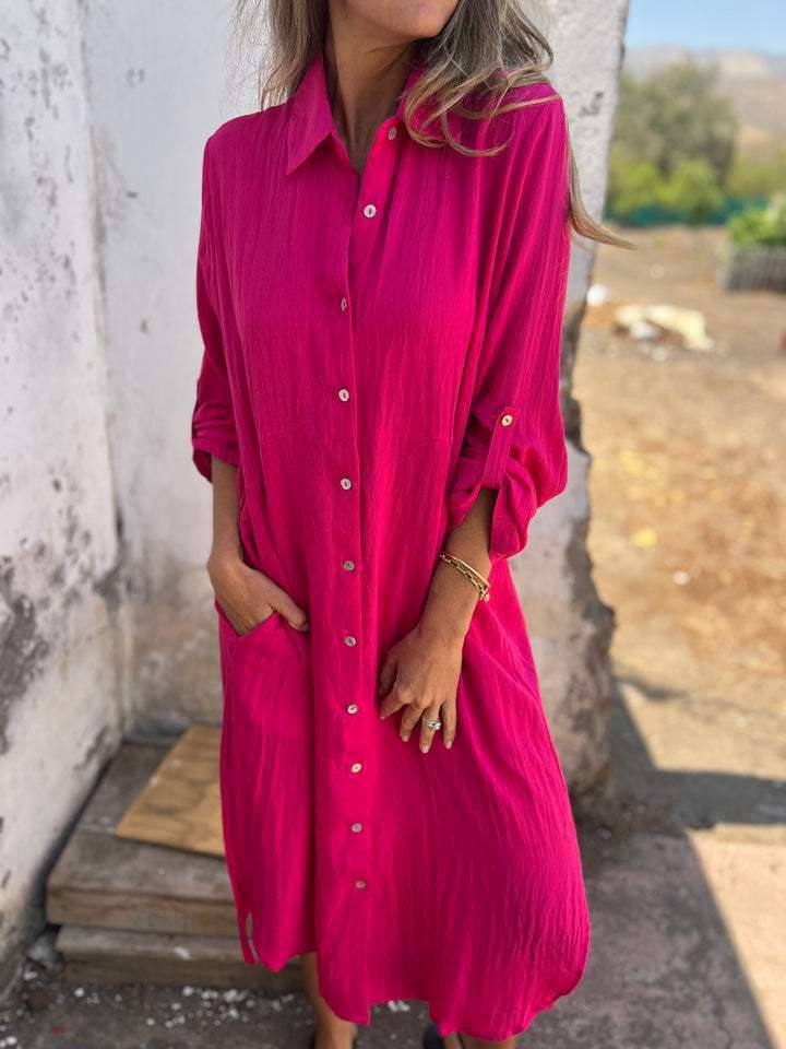 Sofia | Casual Linen Nightgown Dress