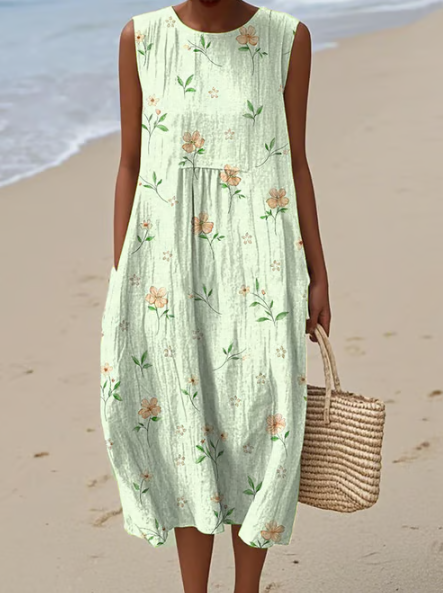 Soft Dress with Pink Touches
