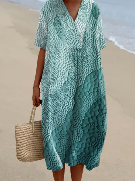Short Dress Marine Texture