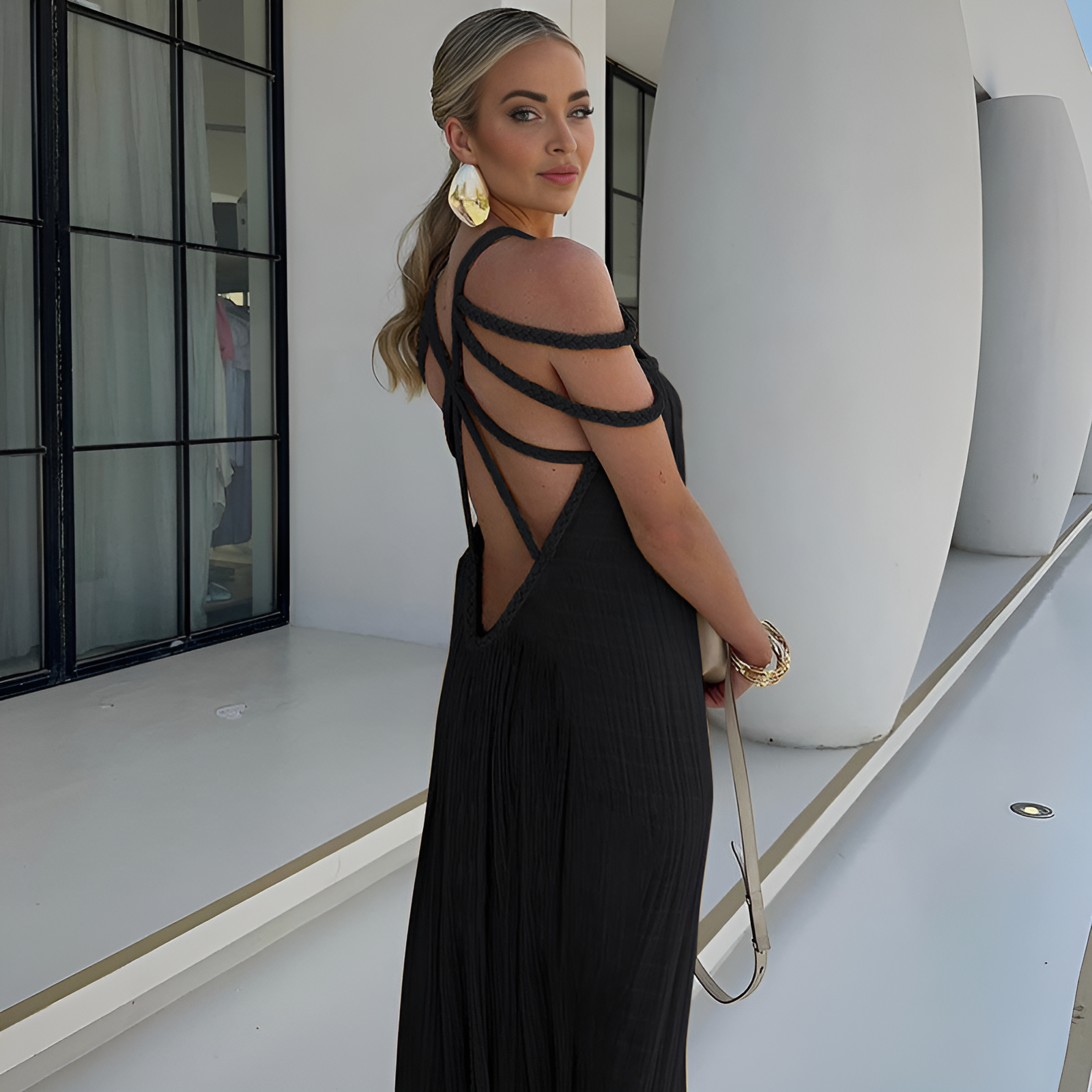 Luna Pleated Maxi Dress