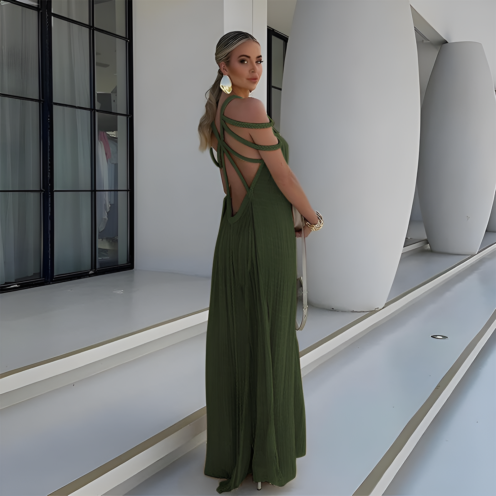 Luna Pleated Maxi Dress