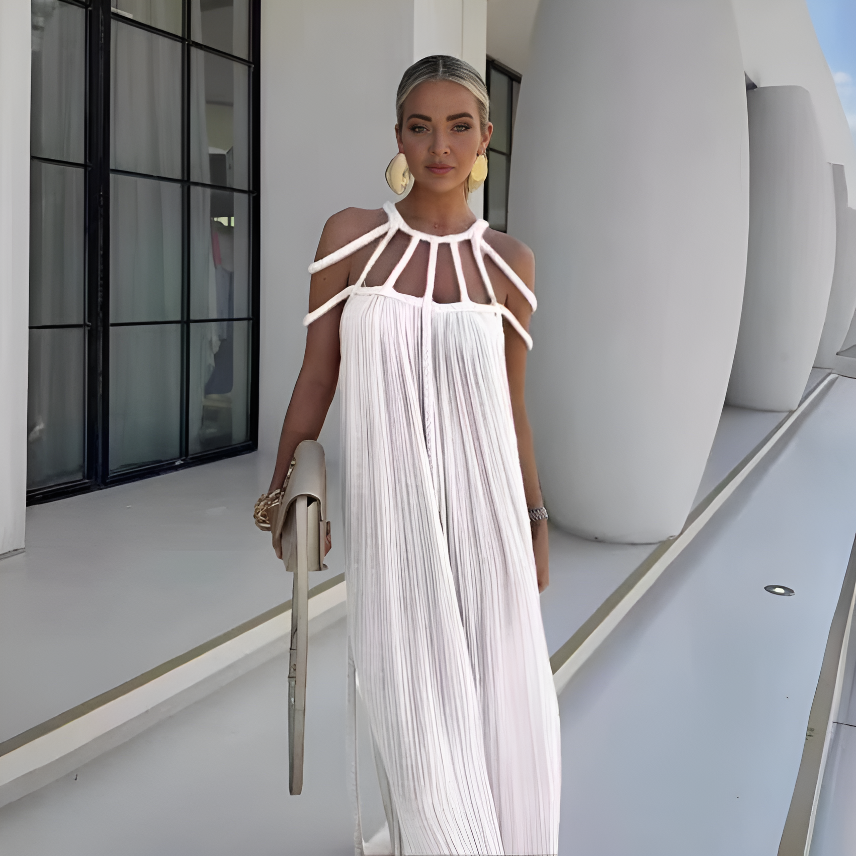 Luna Pleated Maxi Dress