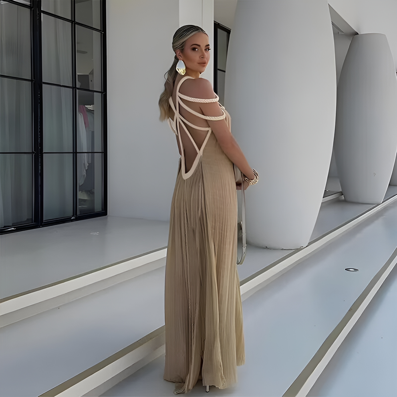 Luna Pleated Maxi Dress