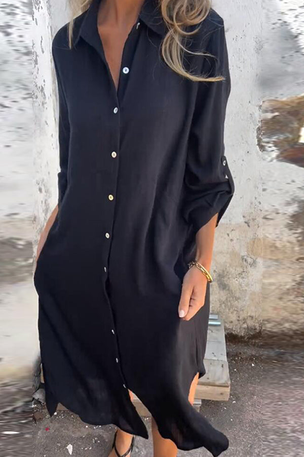 Sofia | Casual Linen Nightgown Dress