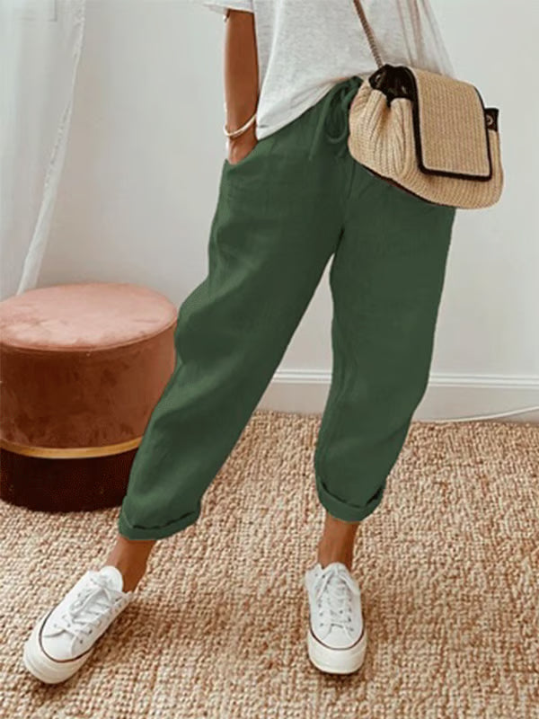 Casual Solid Color Pants