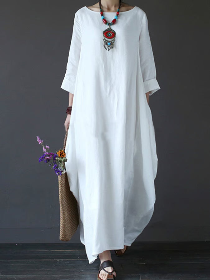 Linen Dress with Natural Elegance