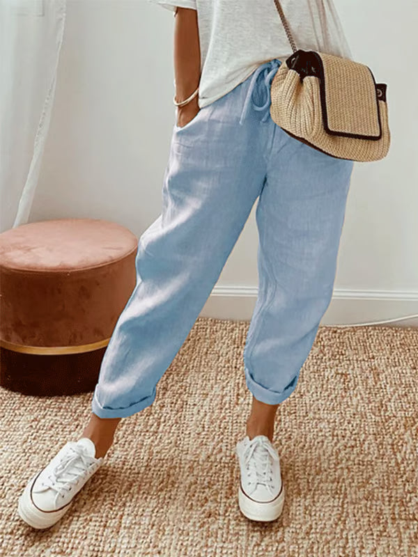 Casual Solid Color Pants