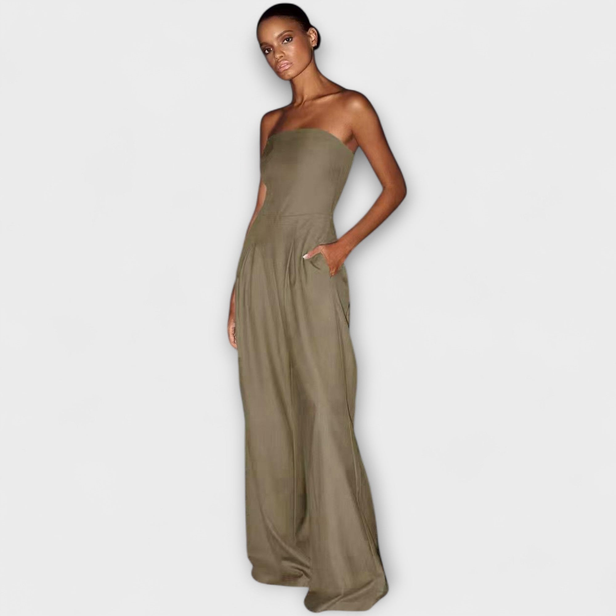 Chiara™ | Sophisticated Strapless Jumpsuit