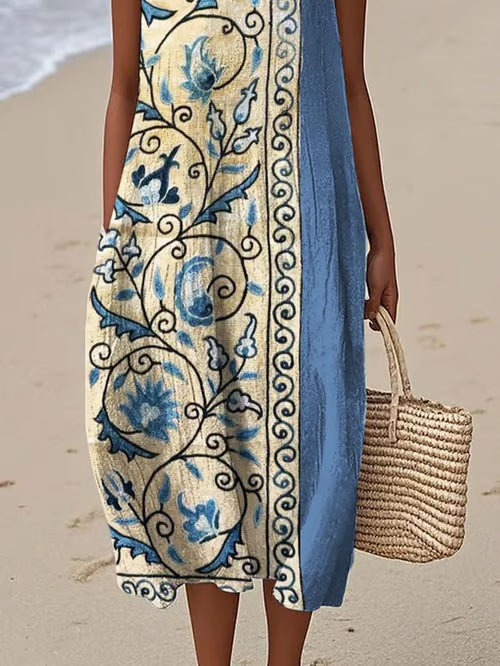 Dress with Abstract Art