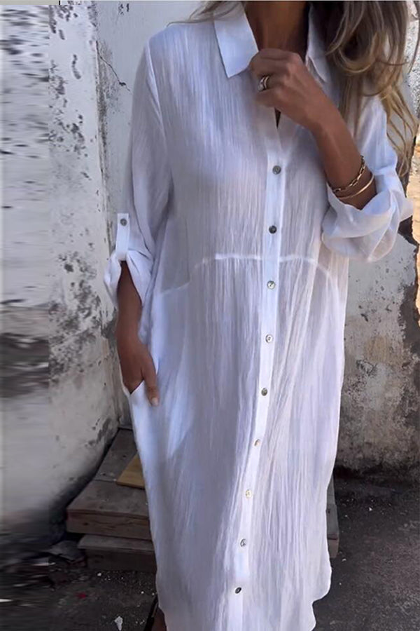 Sofia | Casual Linen Nightgown Dress