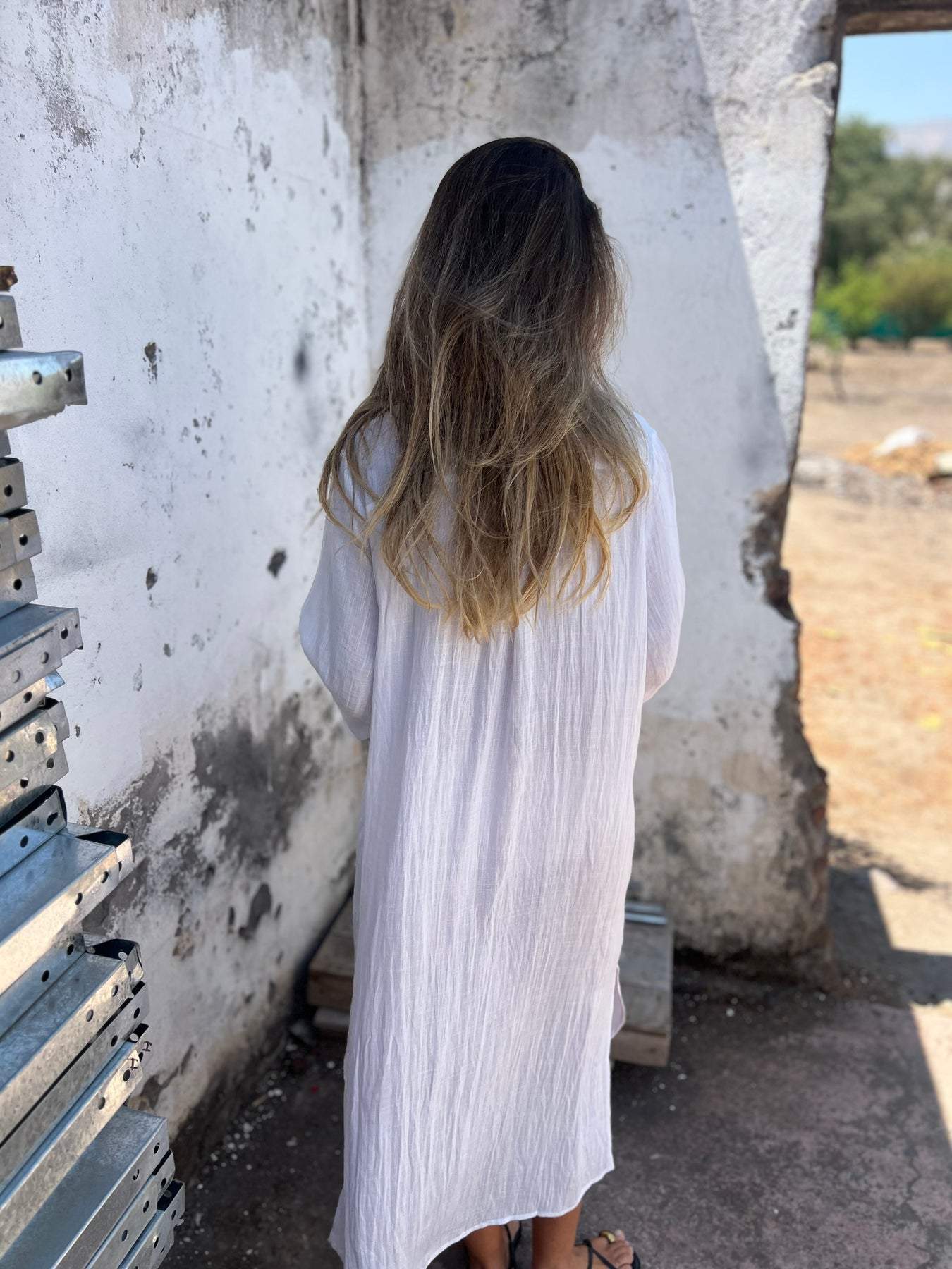 Sofia | Casual Linen Nightgown Dress