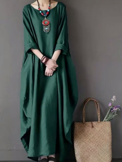 Linen Dress with Natural Elegance