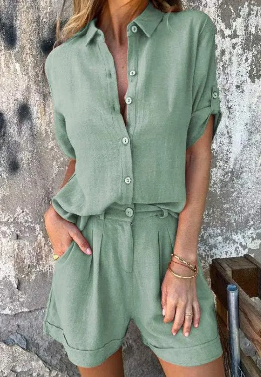 Camille | Women's Set in Natural Fabric