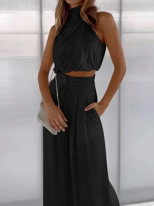 Adelina | Two-Piece Satin Set