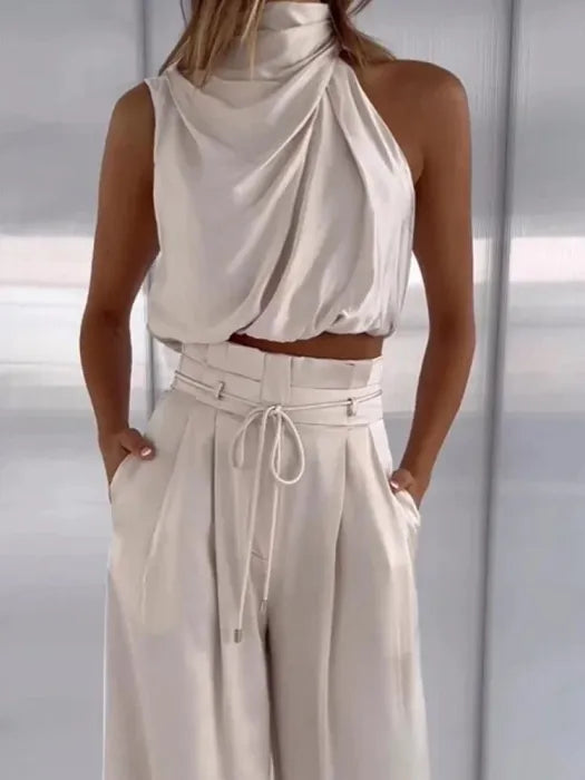 Adelina | Two-Piece Satin Set