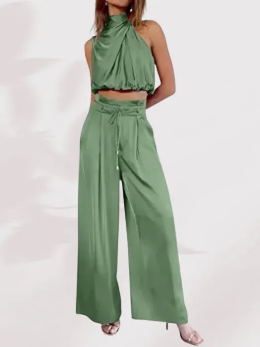Adelina | Two-Piece Satin Set