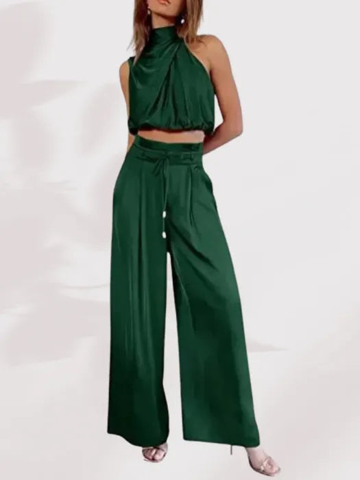 Adelina | Two-Piece Satin Set