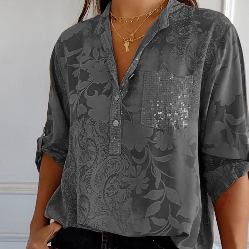 Annabel I Blouse with V-neck