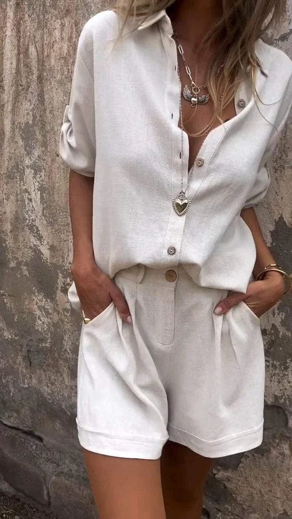 Camille | Women's Set in Natural Fabric