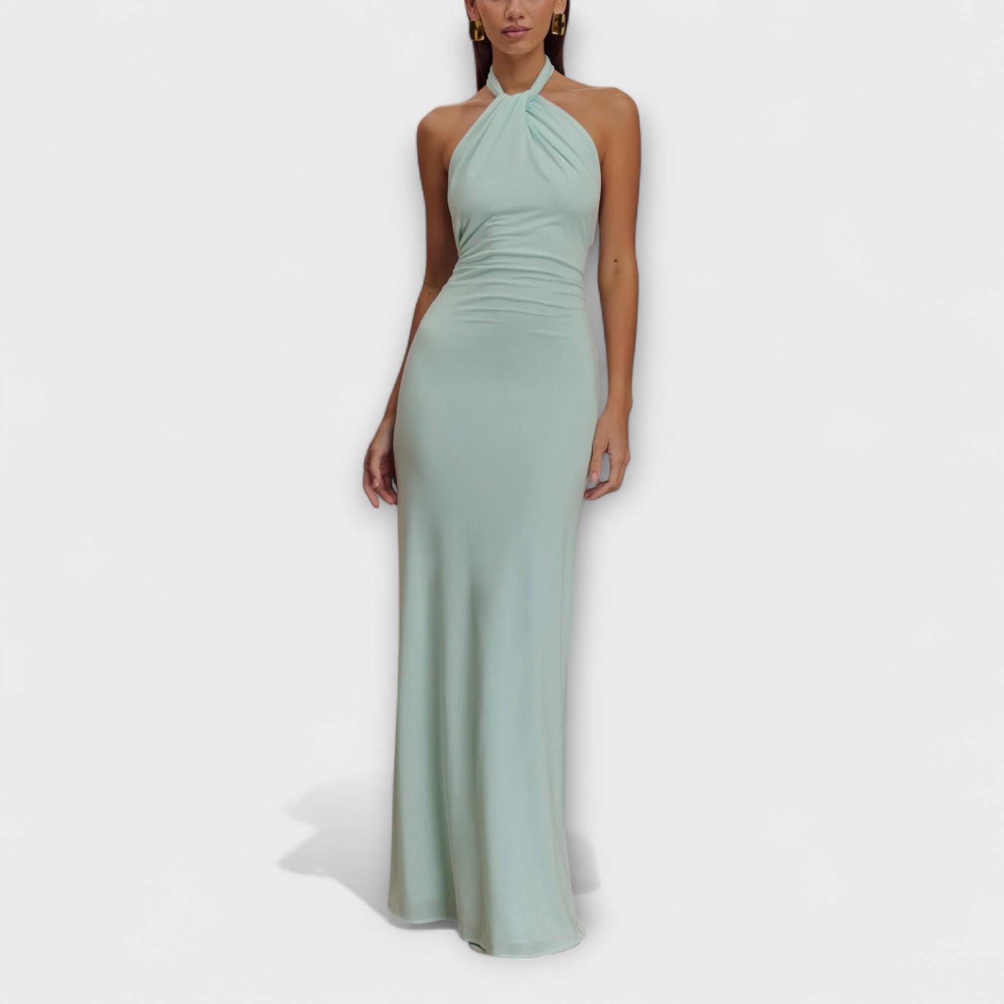 Laguna™ | Halter Neck Maxi Slinky Dress