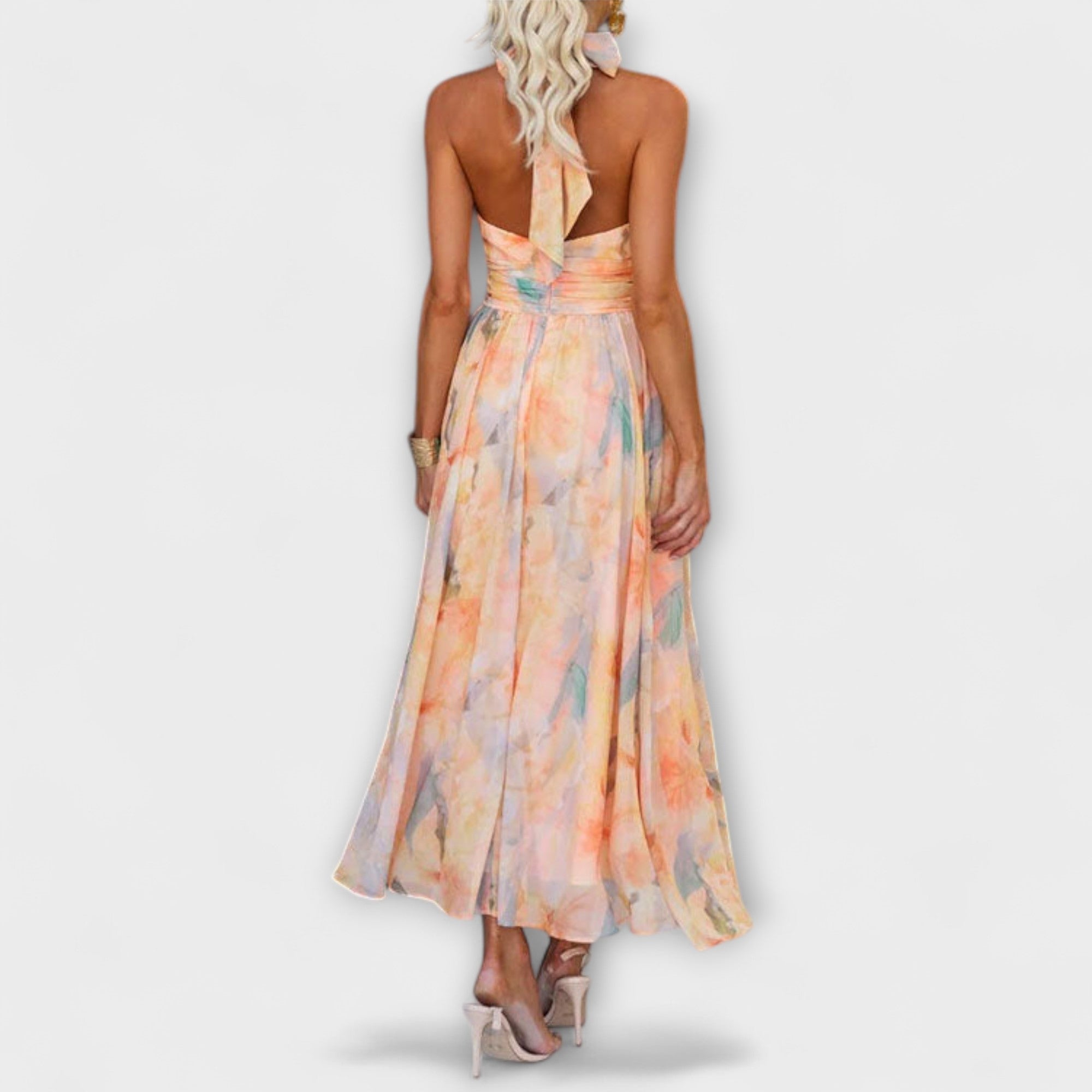 Giulia™ | Elegant Long Dress with American Neckline