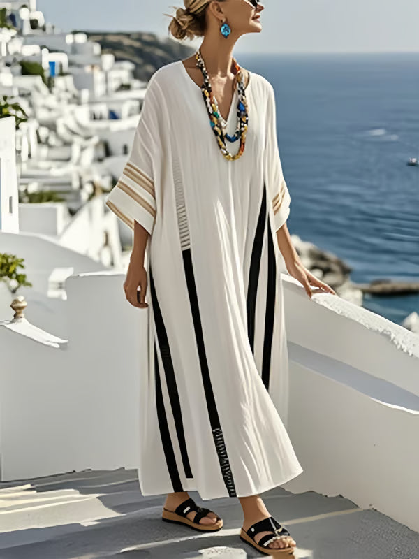 Striped Linen Summer Dress