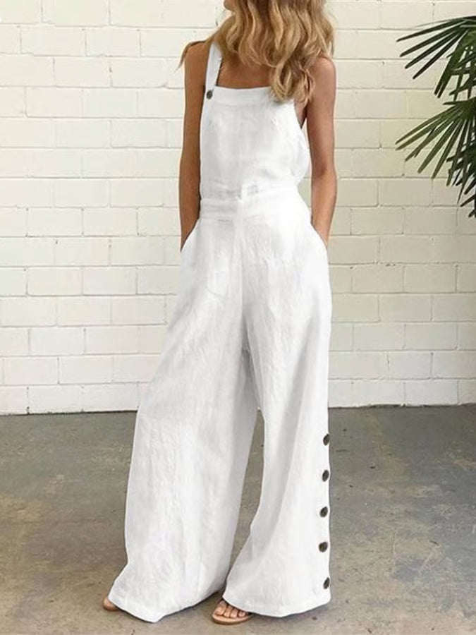 Sofía | Long Linen Jumpsuit
