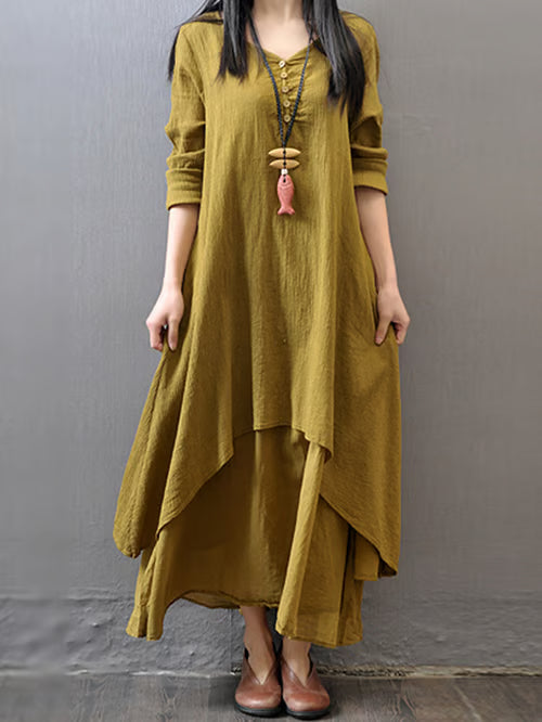 Lina | Elegant Linen Dress