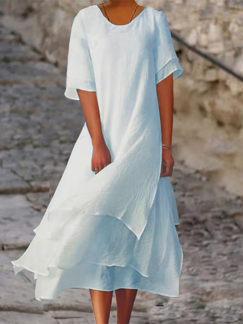 Elena I Elegant Linen Dress