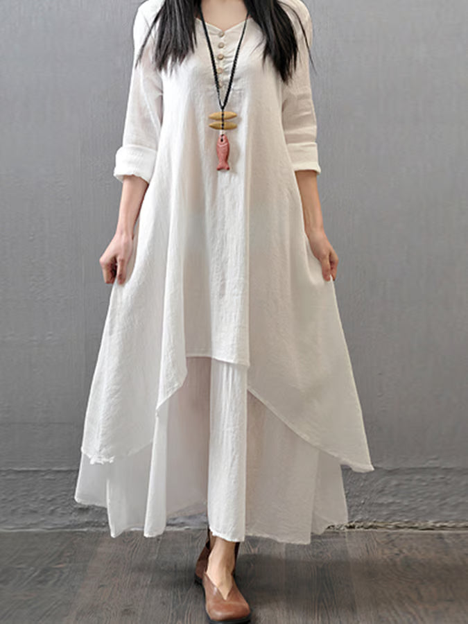 Lina | Elegant Linen Dress