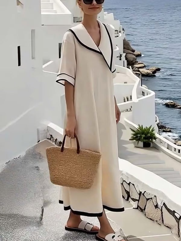 Elegant loose linen dress