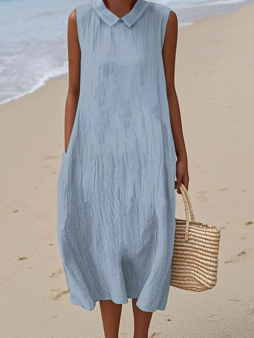 Beach dress with collar