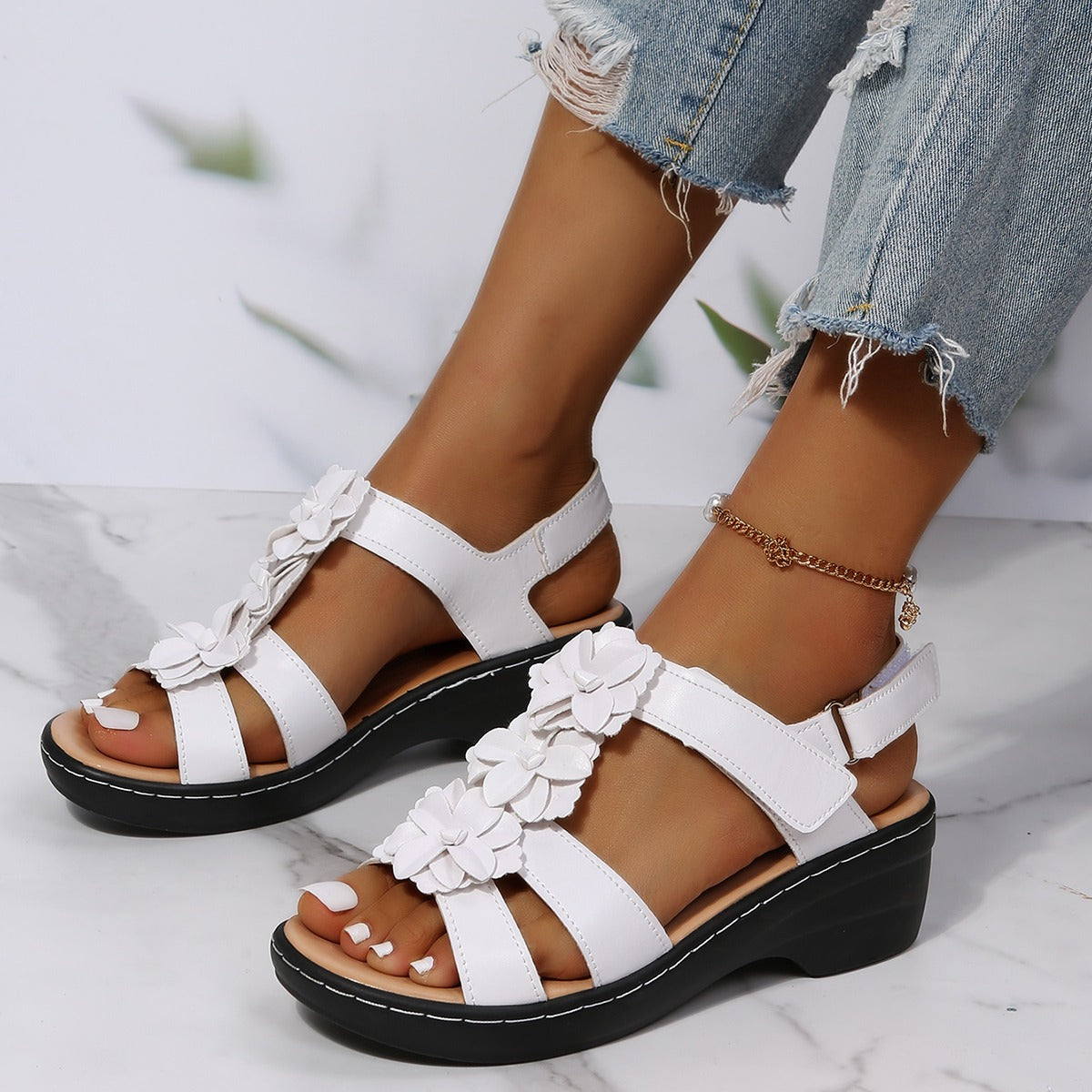 Burgundy Sandals - Orthopedic