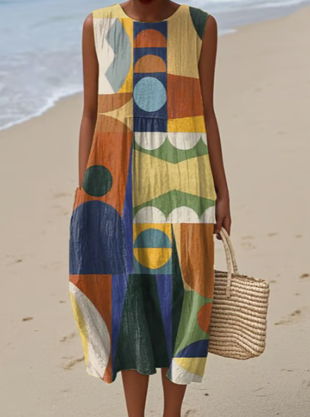 Loose Linen Artistic Dress
