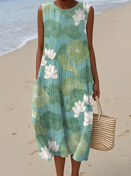Linen Water Lily Dress