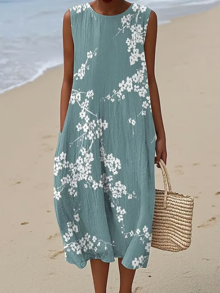 Sleeveless Floral Dress