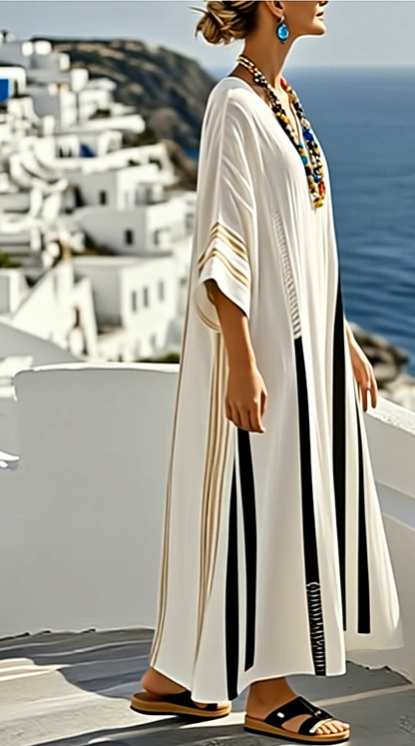 Striped Linen Summer Dress