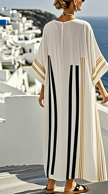 Striped Linen Summer Dress