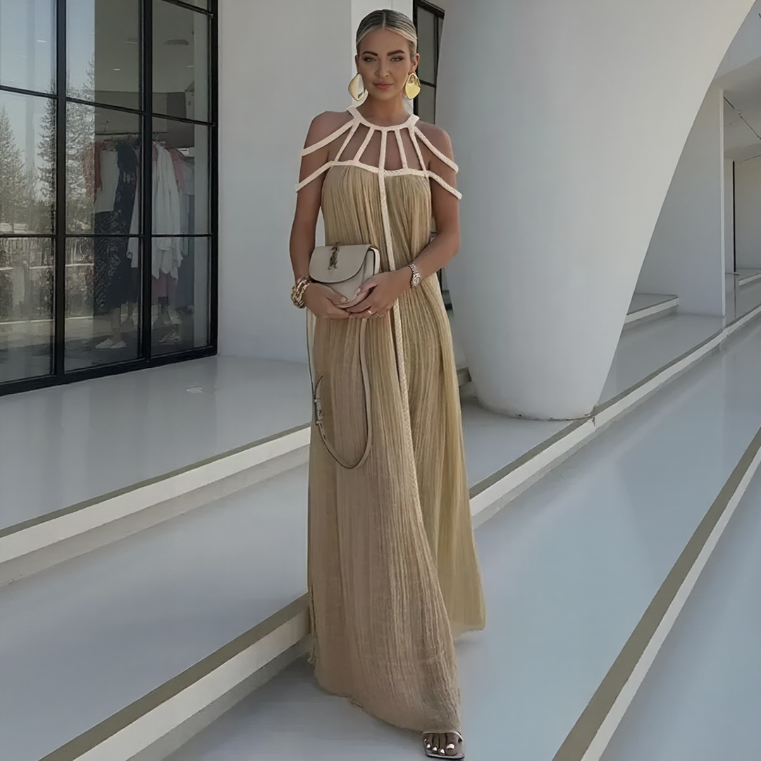 Luna Pleated Maxi Dress