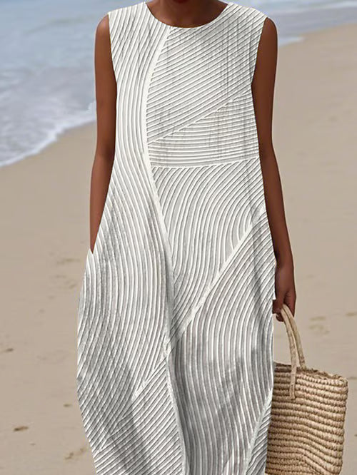 Dress with Elegant Stripes