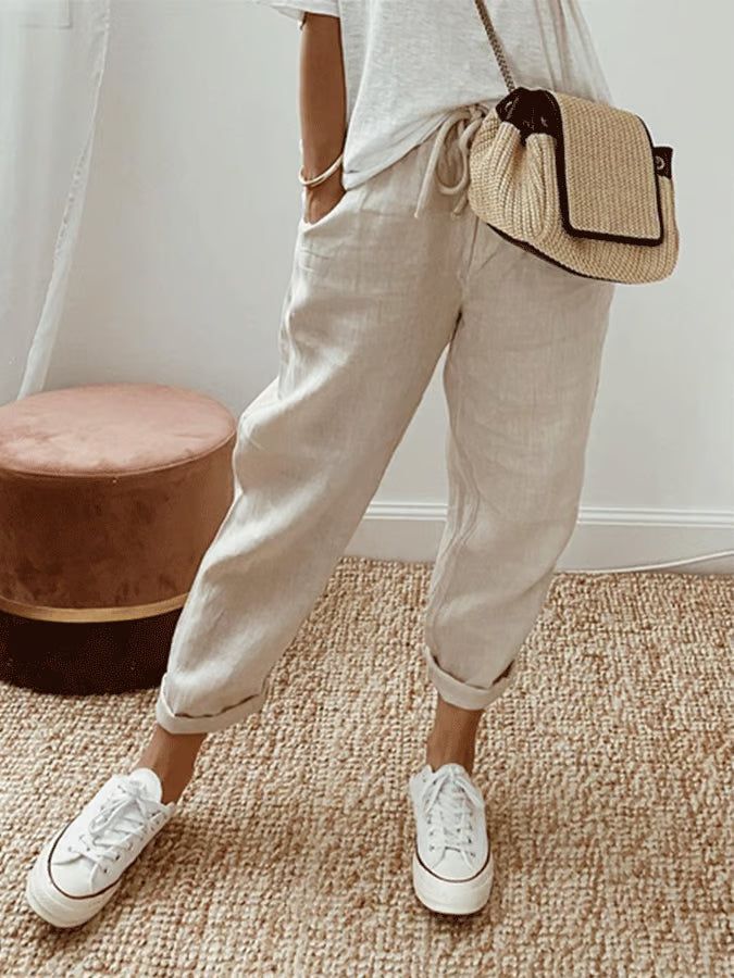 Casual Solid Color Pants