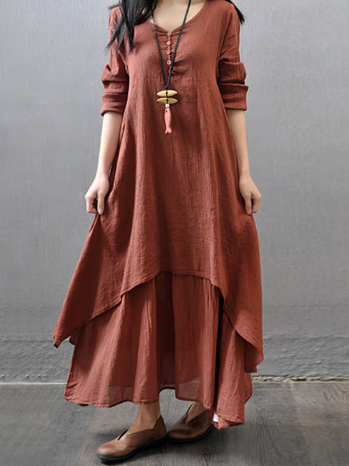 Lina | Elegant Linen Dress
